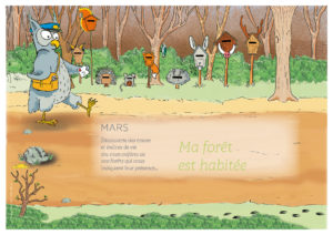 Couverture mois de mars; Ma forêt est habitée.